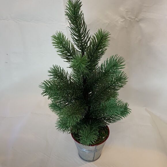 Christmas Holiday Tree In Handcrafted Marilyn 1983 Gold Vase 8 X 16 Inches Tall - Picture 3 of 12